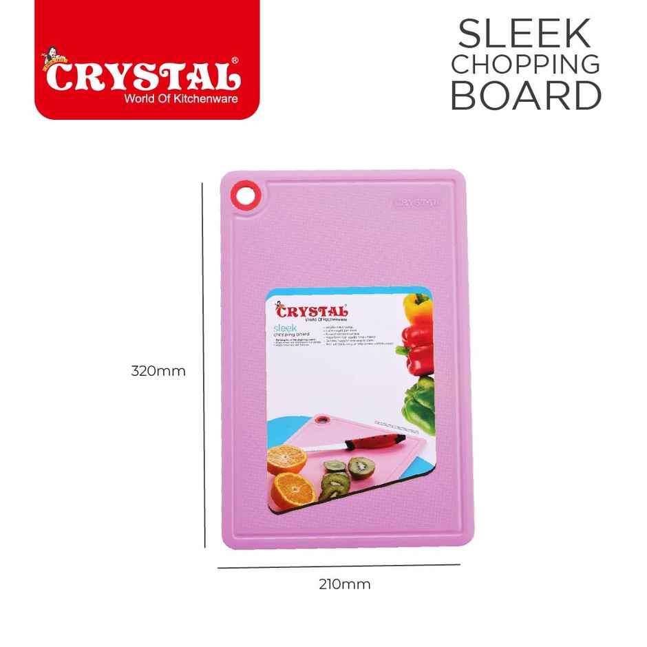 Crystal Plastic Chopping Board, Multicolour