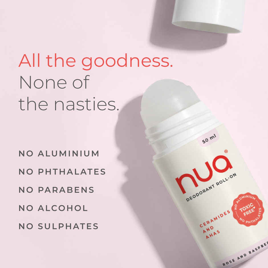 Nua Deodorant Roll-On Rose and Raspberry