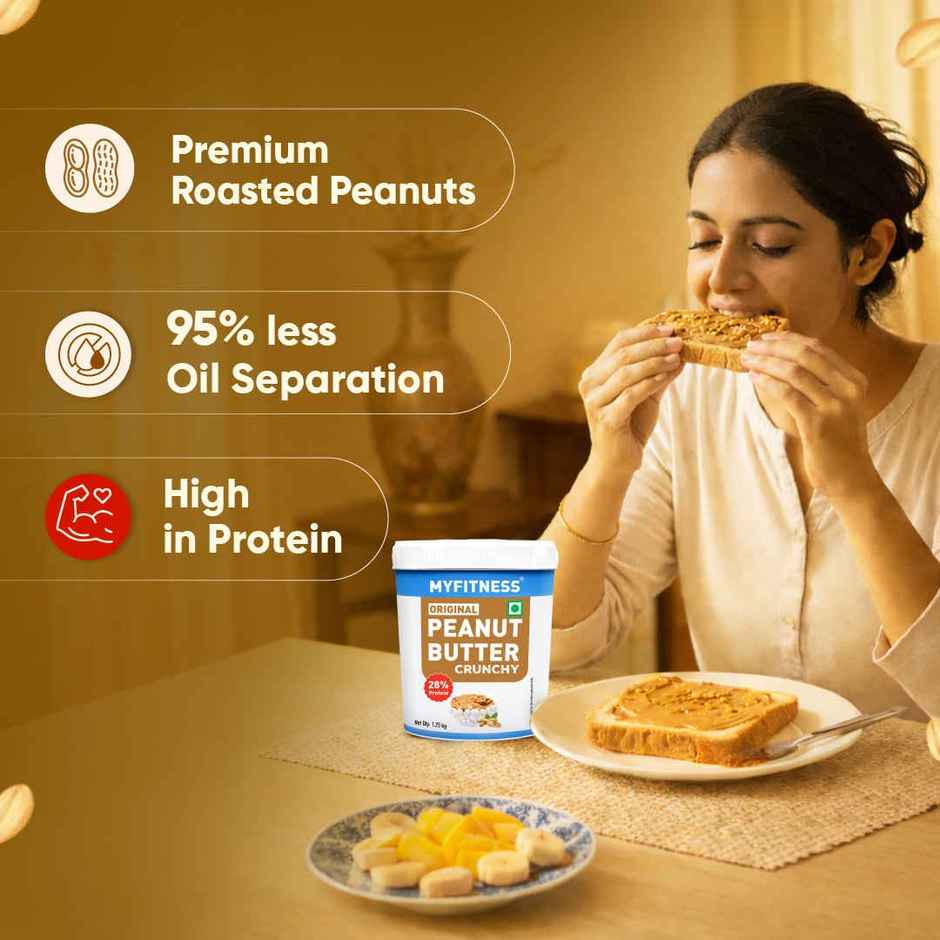 MyFitness Original Peanut Butter Crunchy Spread | High Protein