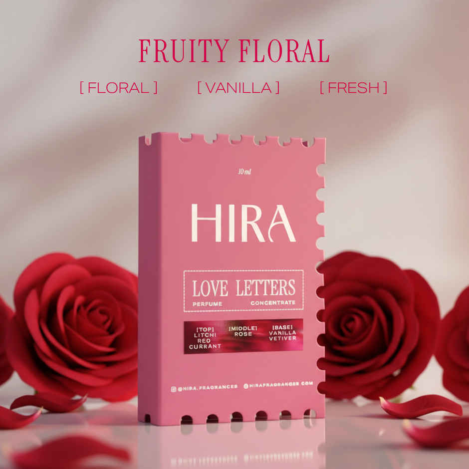 HIRA Love Letters Long Lasting Eau De Parfum For Women | Fruity, Floral & Vanilla