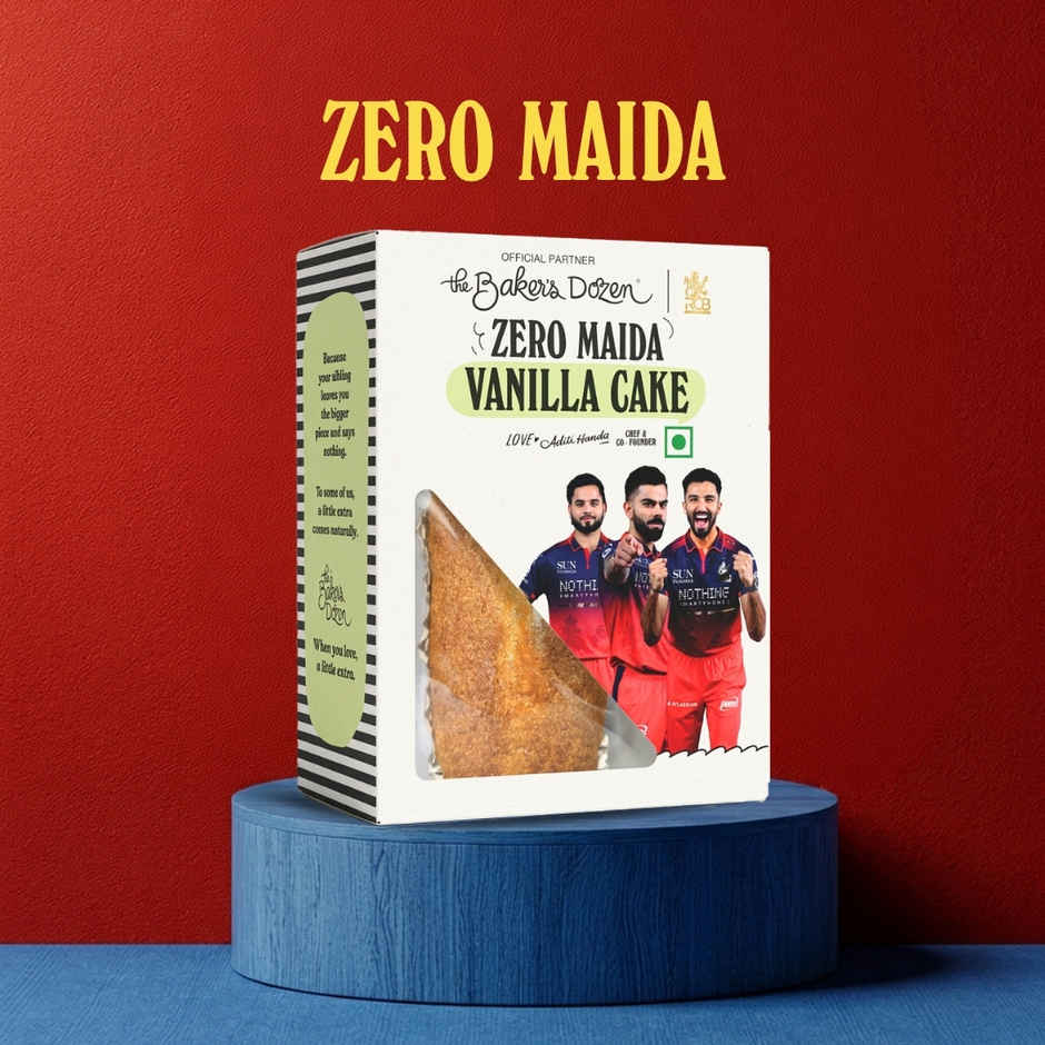 The Baker's Dozen Vanilla Cake | Veg Eggless cake | Tea Cake | Zero Palm Oil | Zero Trans Fat