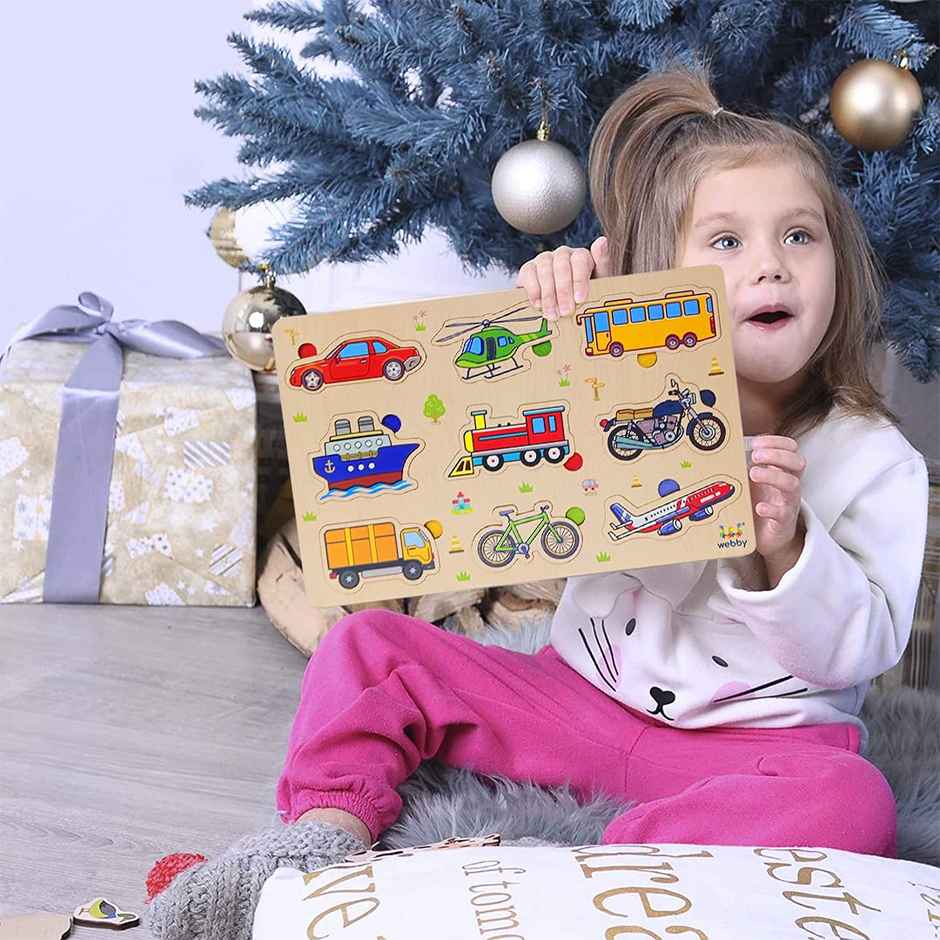 Webby Public Transport Educational Wooden Puzzle for Kids
