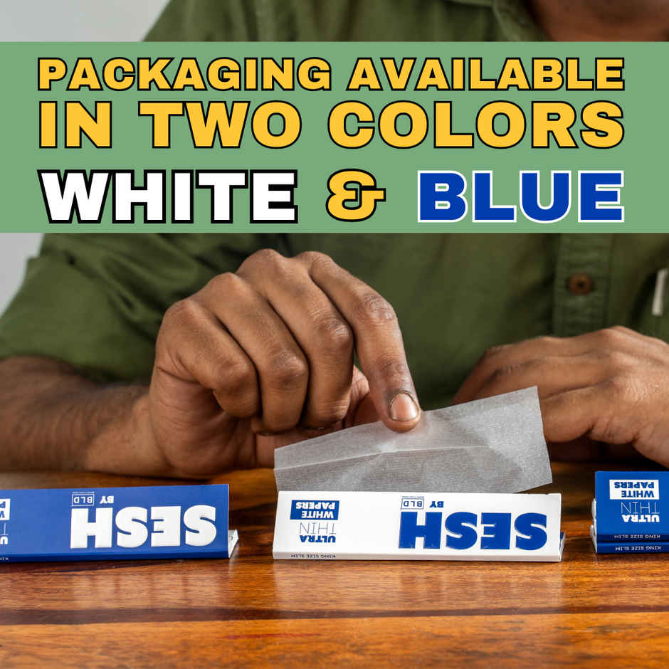 Sesh White Natural Rolling Paper KSS - 32 Leaves/Pack