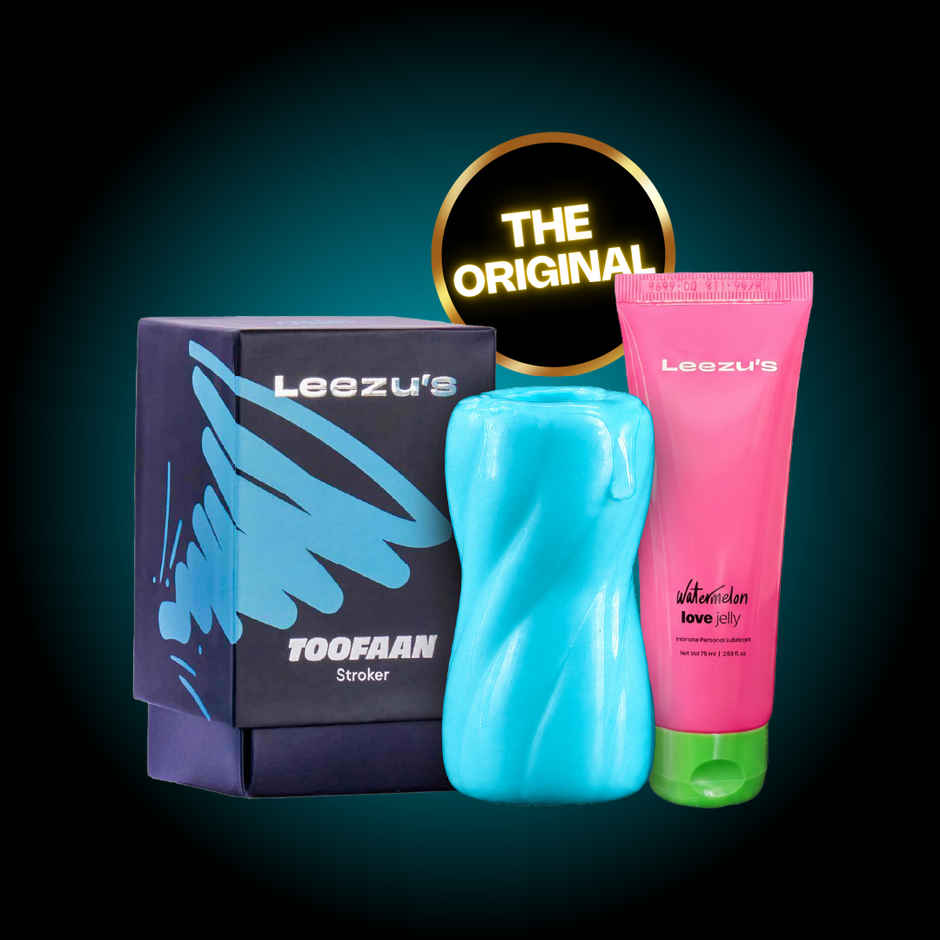 Leezu's Toofan Personal Massager Stroker with Water-Based Lube for Men