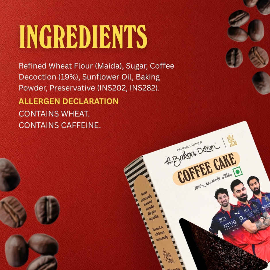 The Baker's Dozen Coffee Cake | Filter Coffee Decoction | Vegan Cake | Tea Cake | Zero Palm Oil