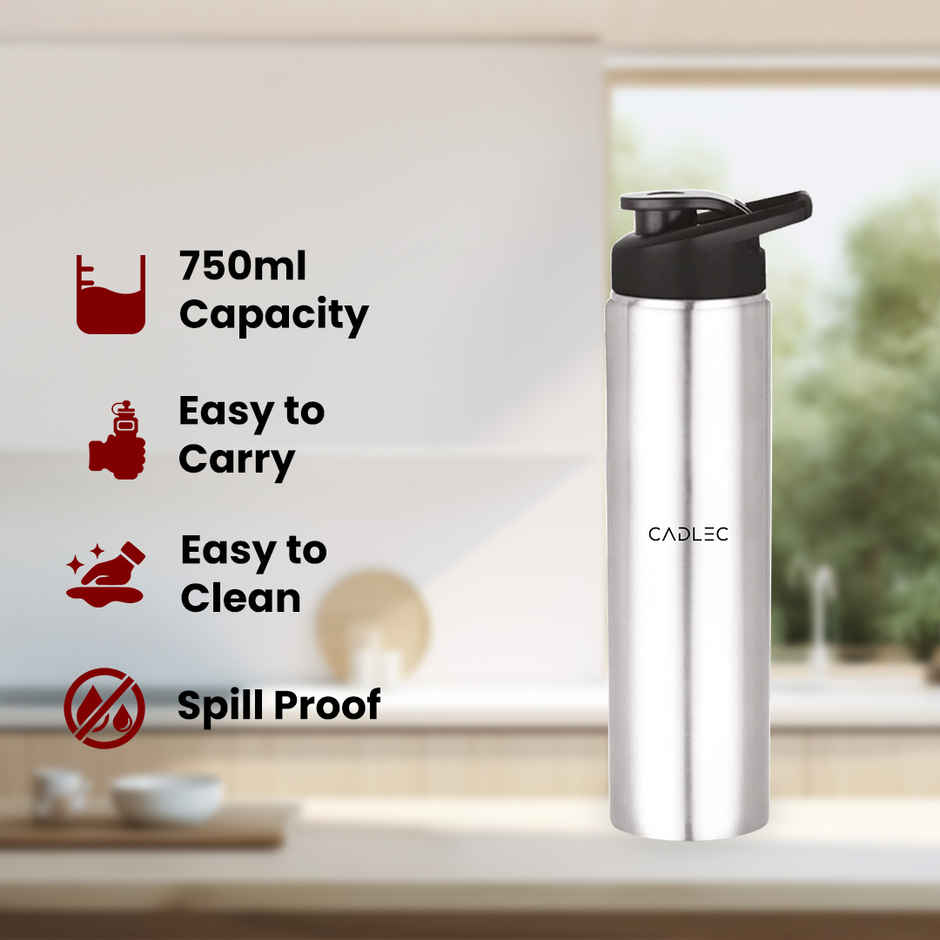 Cadlec 1.5L Electric Kettle & Stainless Steel Bottle Combo | Auto Cut-Off | White