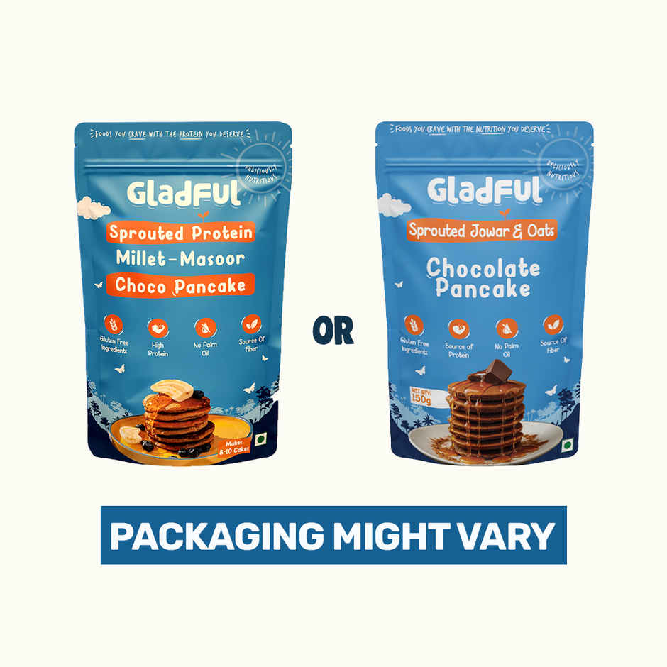 Gladful Choco Pancake Sprouted Millets and Masoor Mix