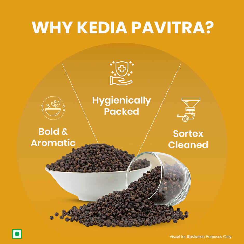 Kedia Pavitra Black Pepper Whole-Kali Mirch