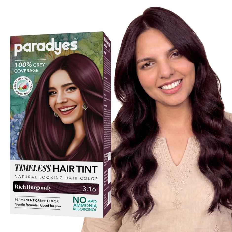 Paradyes Timeless Hair Tint Free of Ammonia, PDD & Resorcinol Hair Color | Rich Burgundy 3.16