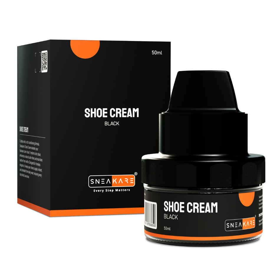 Sneakare Black Shoe Cream with Built-In Applicator