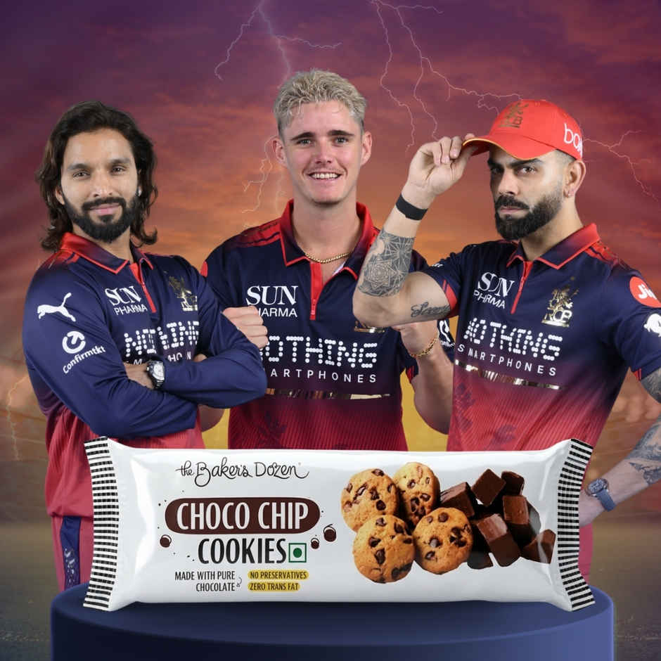 The Baker's Dozen Chocochip Cookies | Source of Protein & Fibre | Made with Dark Choco Chips