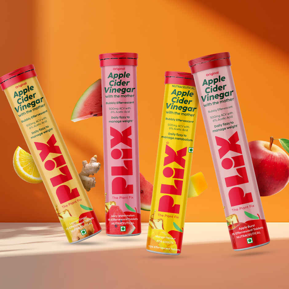Plix The Plant Fix Apple Cider Vinegar | Multi-flavour (Pack of 4)
