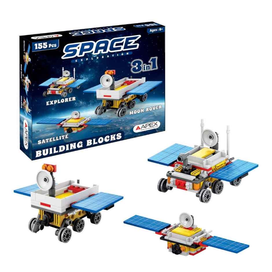 Apex Space Moon Rover Building Blocks 155 Pieces | 3-in-1 Construction Set | STEM Toy