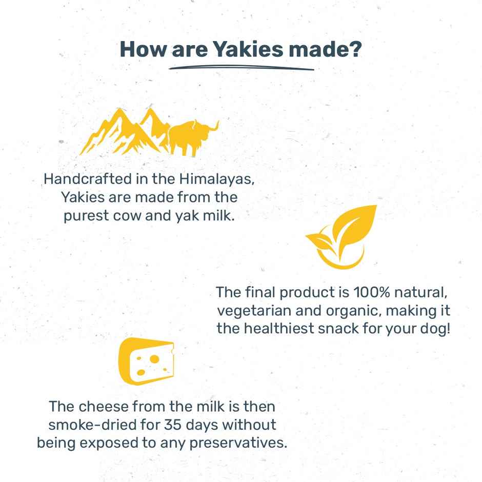 HUFT Yakies Chew Bone Dog Treat, MediumMono Carton