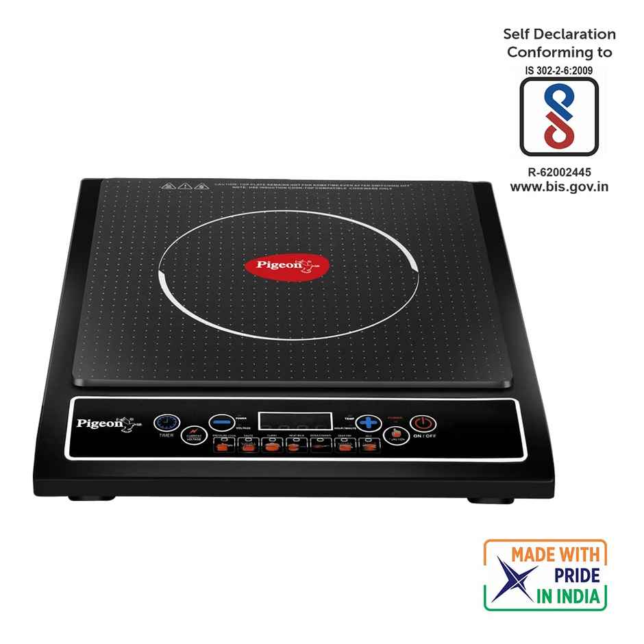 Pigeon Cruise 1800 W Induction Cooktop - (1800 W, 230 V, 50Hz )  Soft Push Button - Black