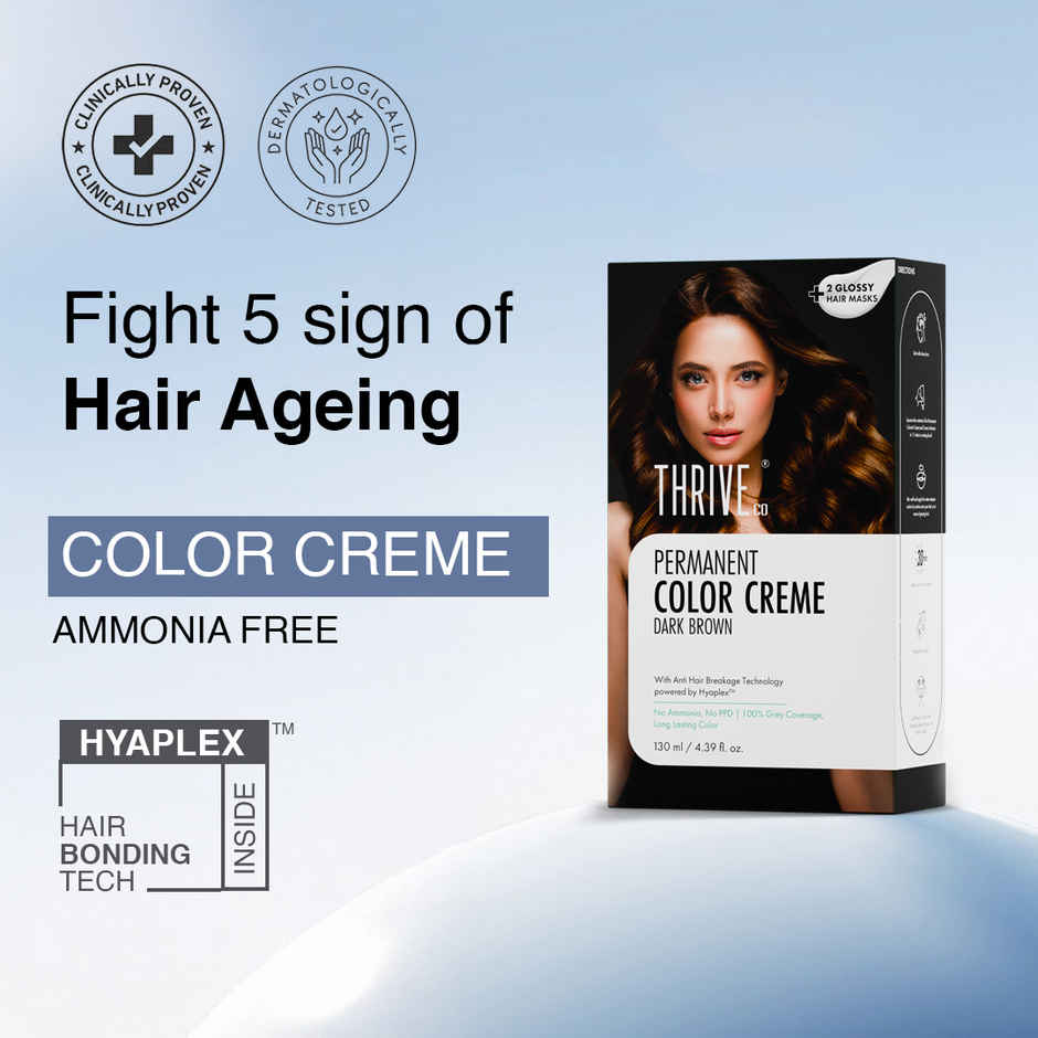 ThriveCo Permanent Color Creme | No Ammonia | No Ppd | Dark Brown