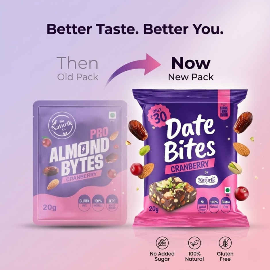 The Naturik Co Cranberry Date Almond Bites | No Added Sugar | Healthy Sweet Snack