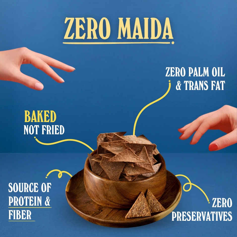 The Baker's Dozen Ragi Chips Zero Maida | High Protein | Baked | Healthy Snacks | Millet Snacks