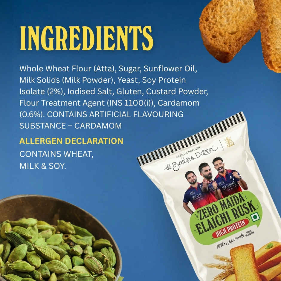 The Baker's Dozen Zero Maida Elaichi Rusk