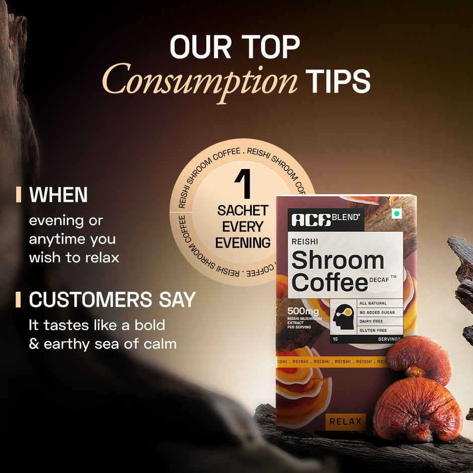 Ace Blend Reishi Mushroom Medium Roast Organic Coffee Premix