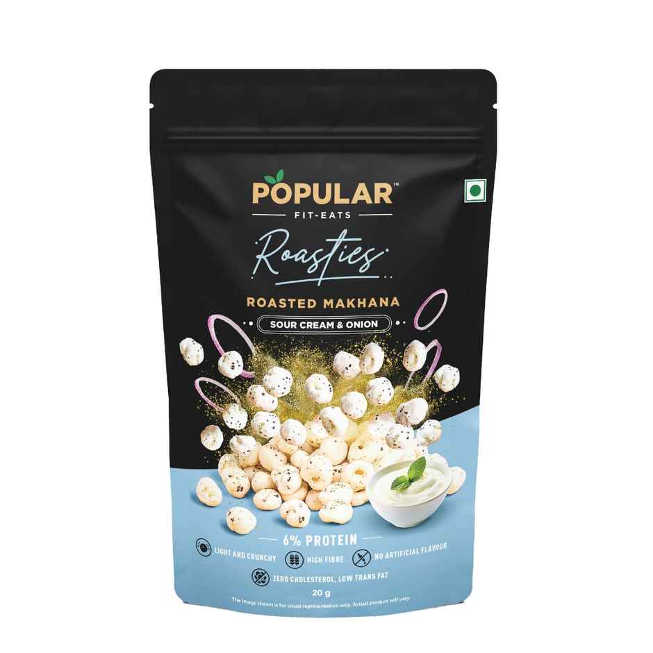 Popular Fit Eats Roasties Roasted Makhana Sour Cream & Onion