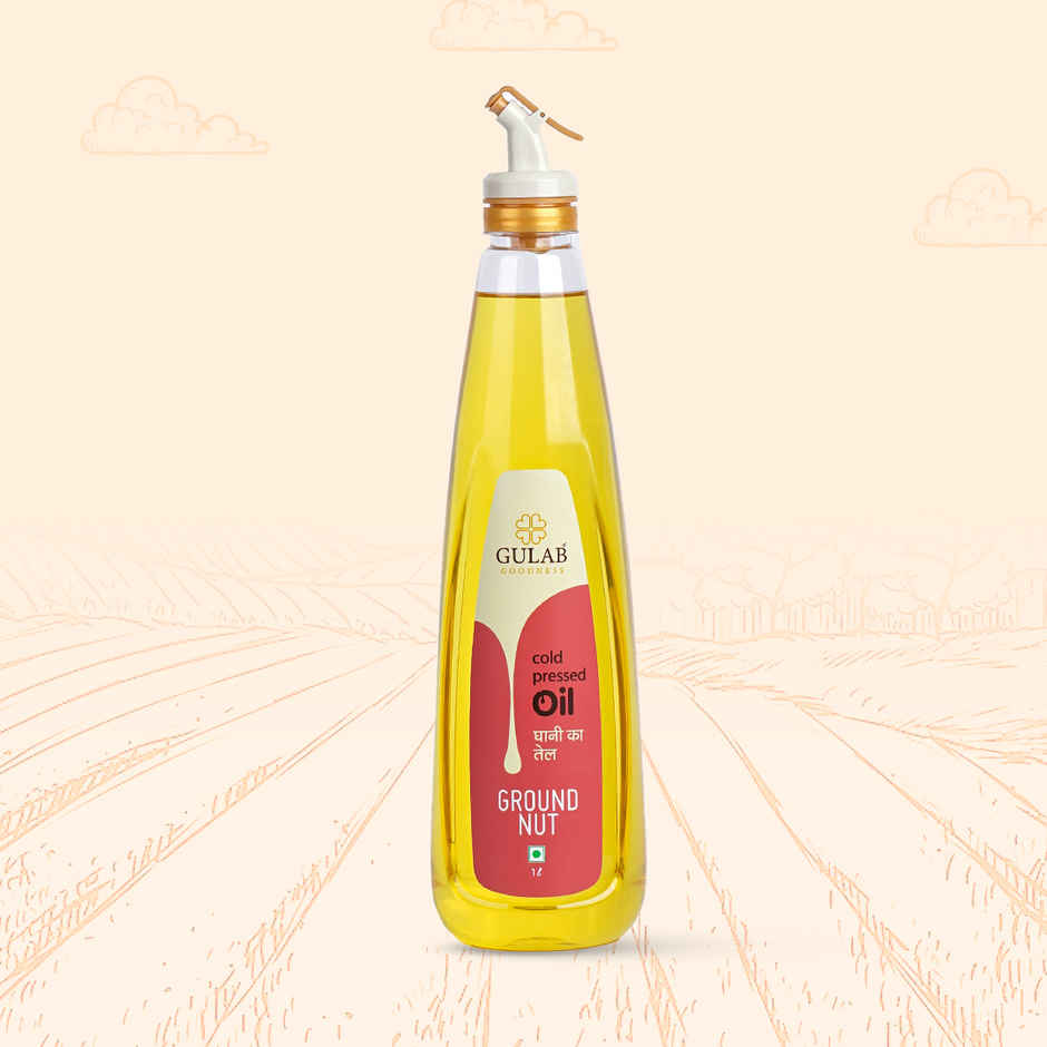 Gulab Groundnut (Peanut) Cold Pressed Oil | Bottle