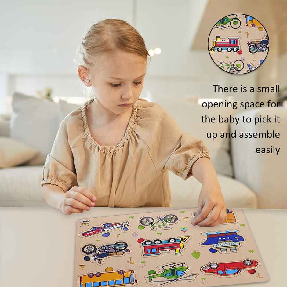 Webby Public Transport Educational Wooden Puzzle for Kids