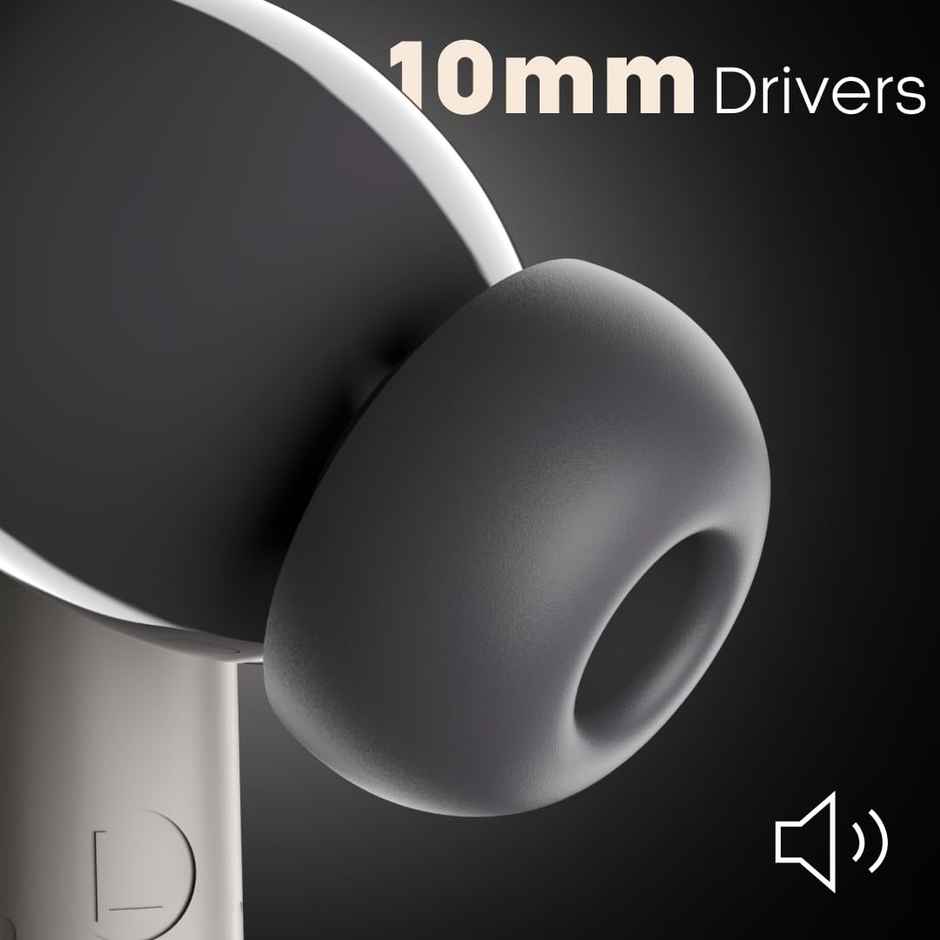 Leaf Buds X342 True Wireless Earbuds With Ai Sound App, 32H Playtime,10Mm Driver(Dune Grey)