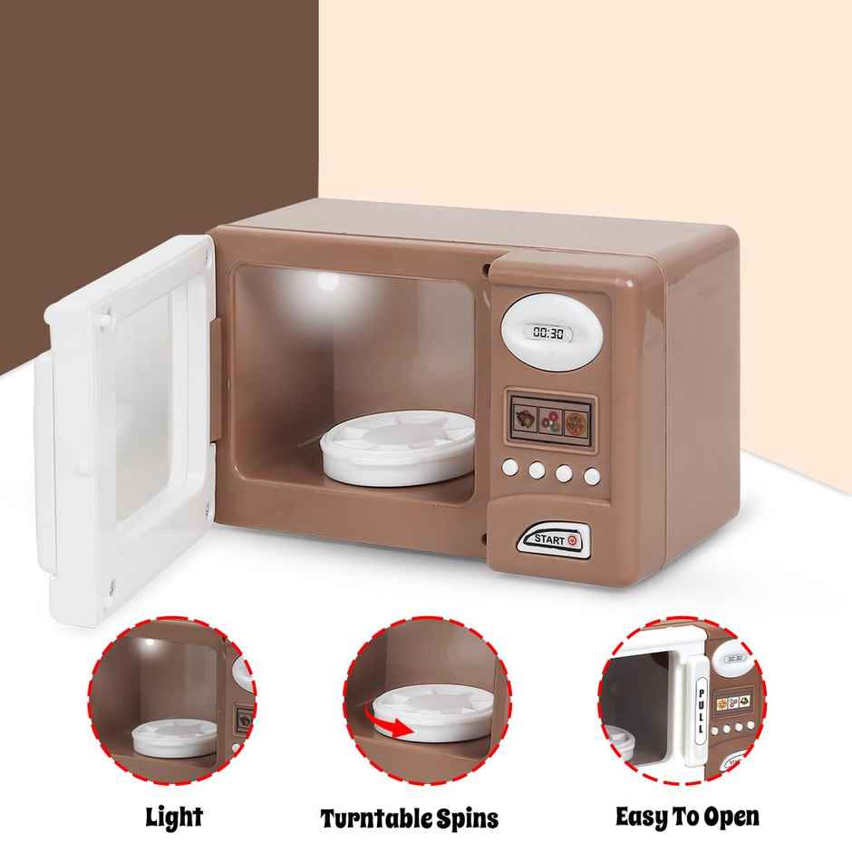 Anz Toy Brown Microwave |Oven |Iron & Sewing Machine