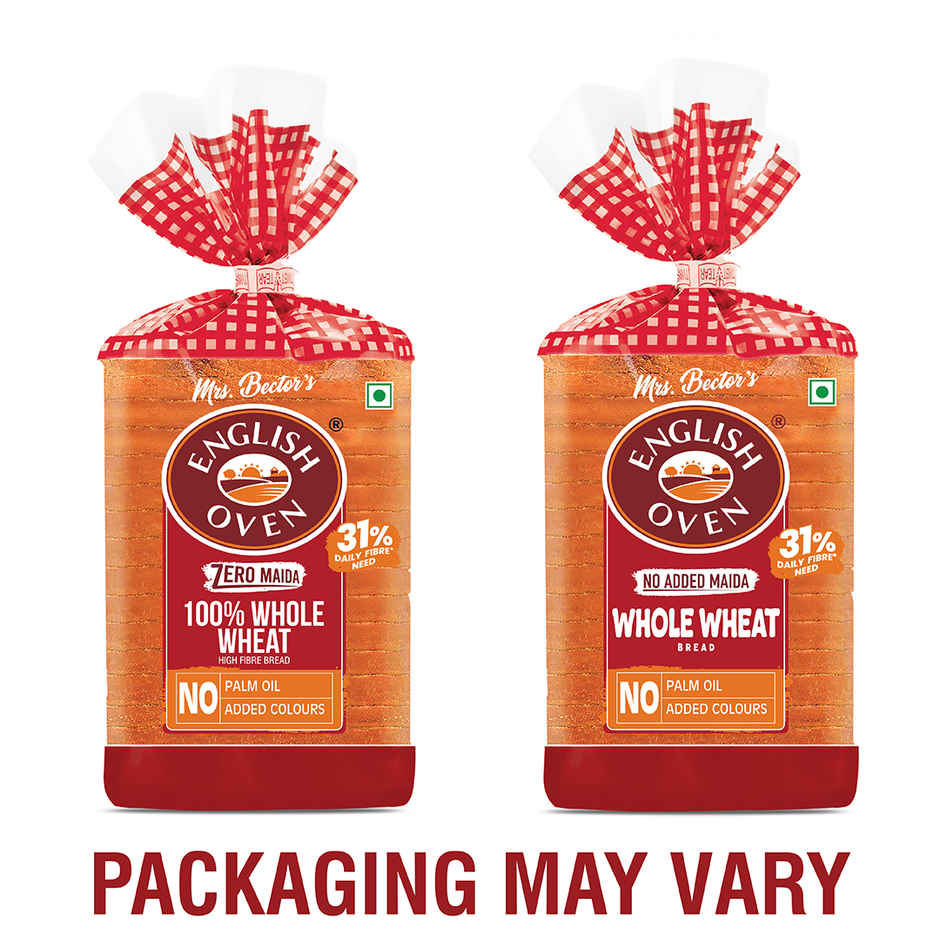 English Oven Zero Maida Whole Wheat Bread | High Fibre