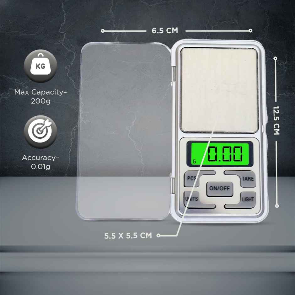 ATOM A 100 Digital Pocket Scale with Capacity 200 g | Jewellery, Precious Gems Stone & Salts