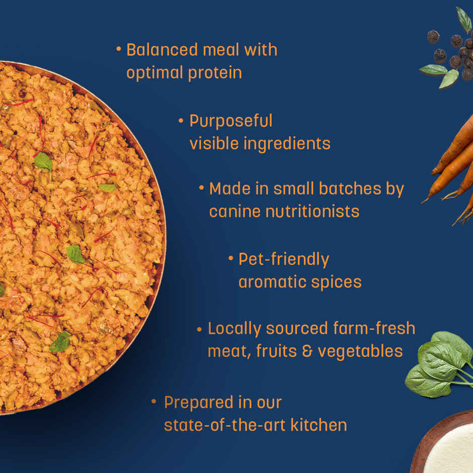 HUFT Sara's Wholesome Food Chicken Biryani Dog Food Pack