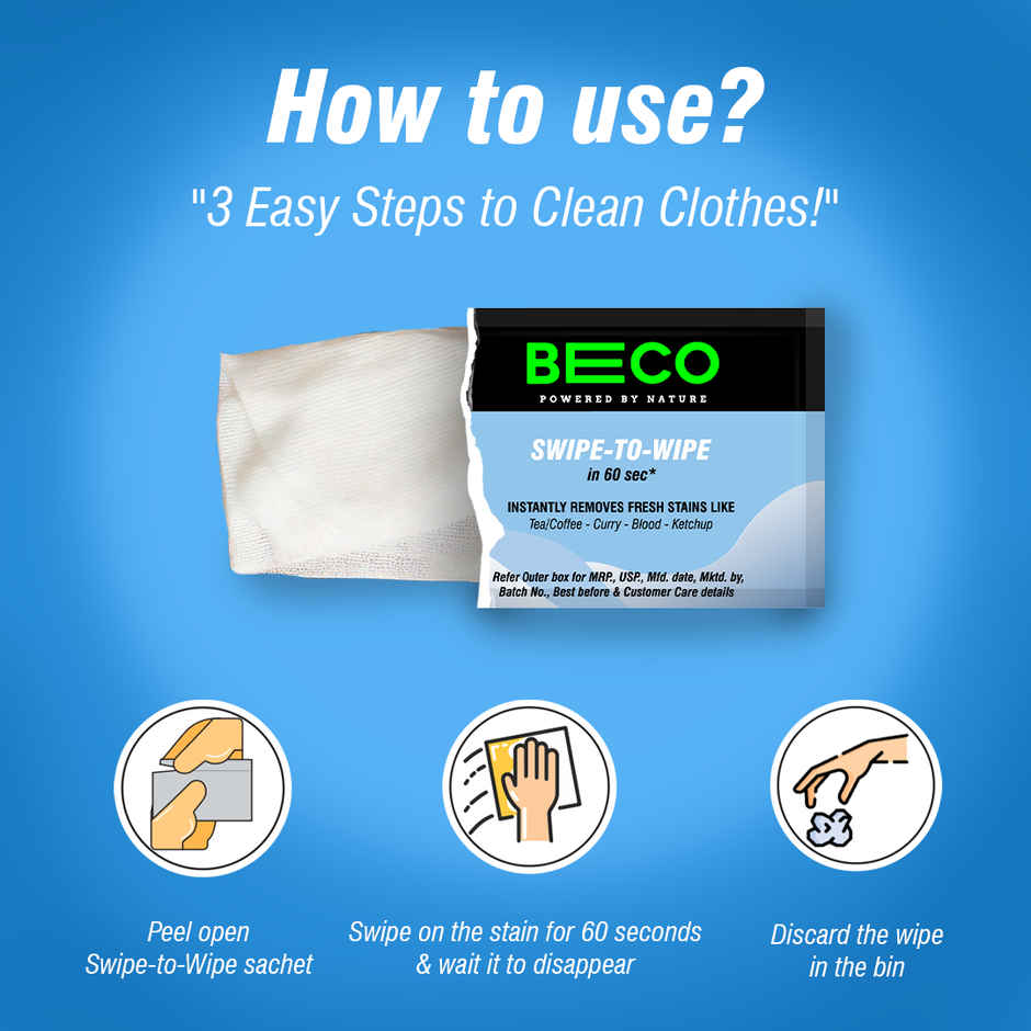 BECO 60 Seconds Instant Stain Remover Wipes