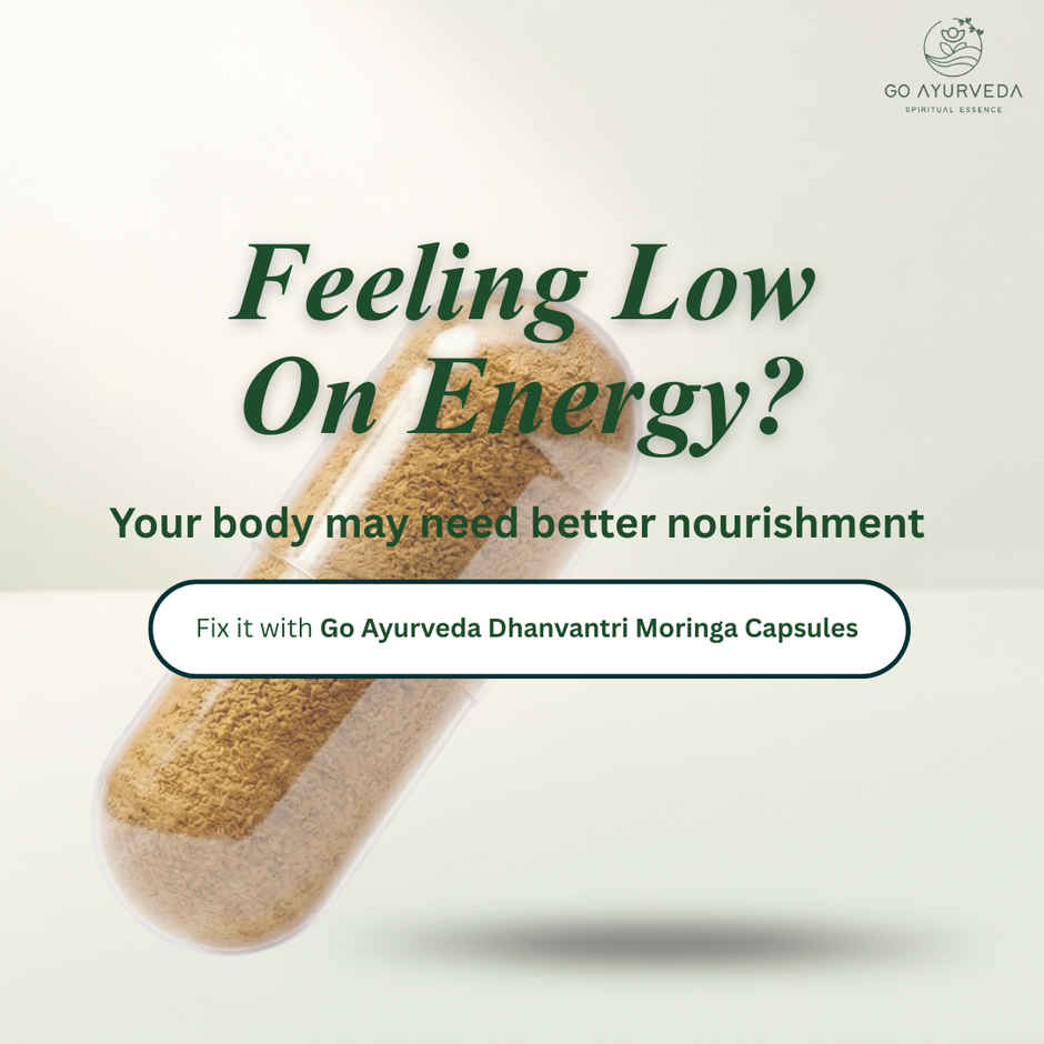 Go Ayurveda Dhanvantri Herbal Moringa Capsules | Supports Daily Nutrition & Wellness | 60 Capsules