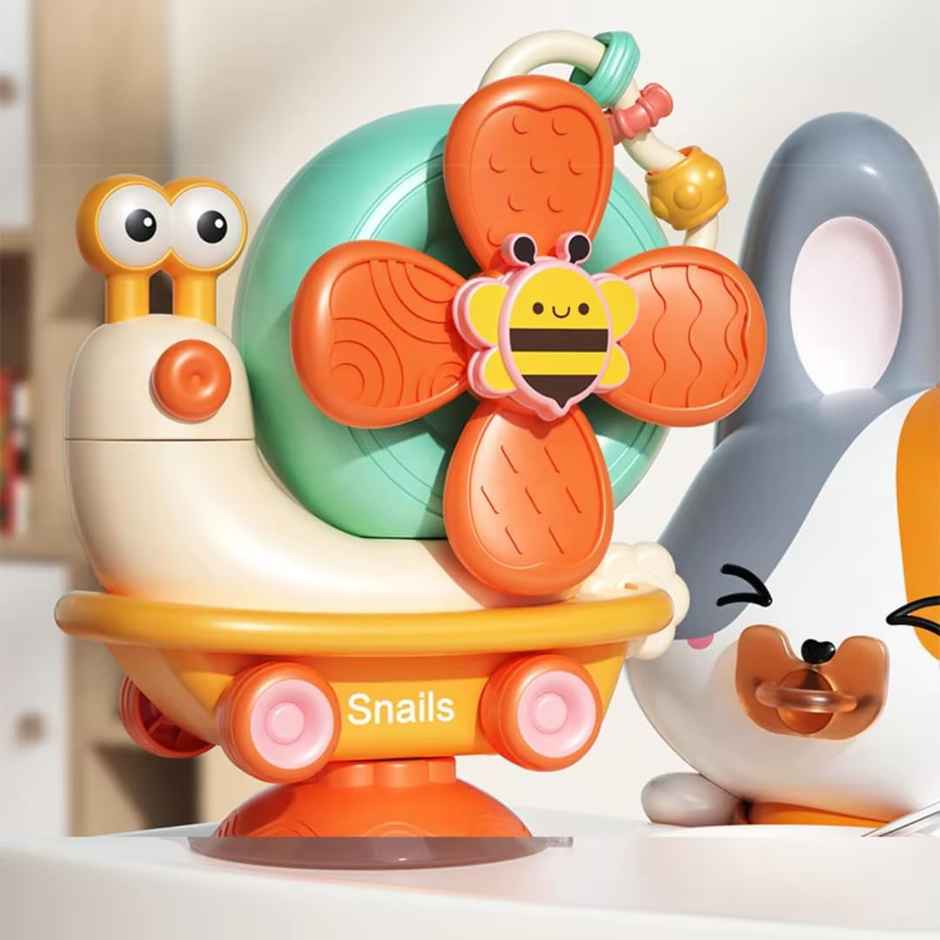 Storio 5-in-1 Baby Suction Spinner Toy | Sensory Learning Toy Set | Assorted