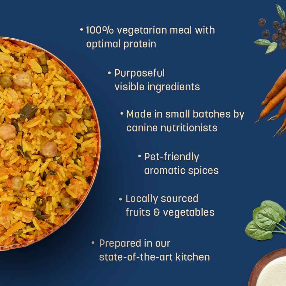 HUFT Sara's Wholesome Flavours Of India Vegetable Biryani Dog Wet Food Combo