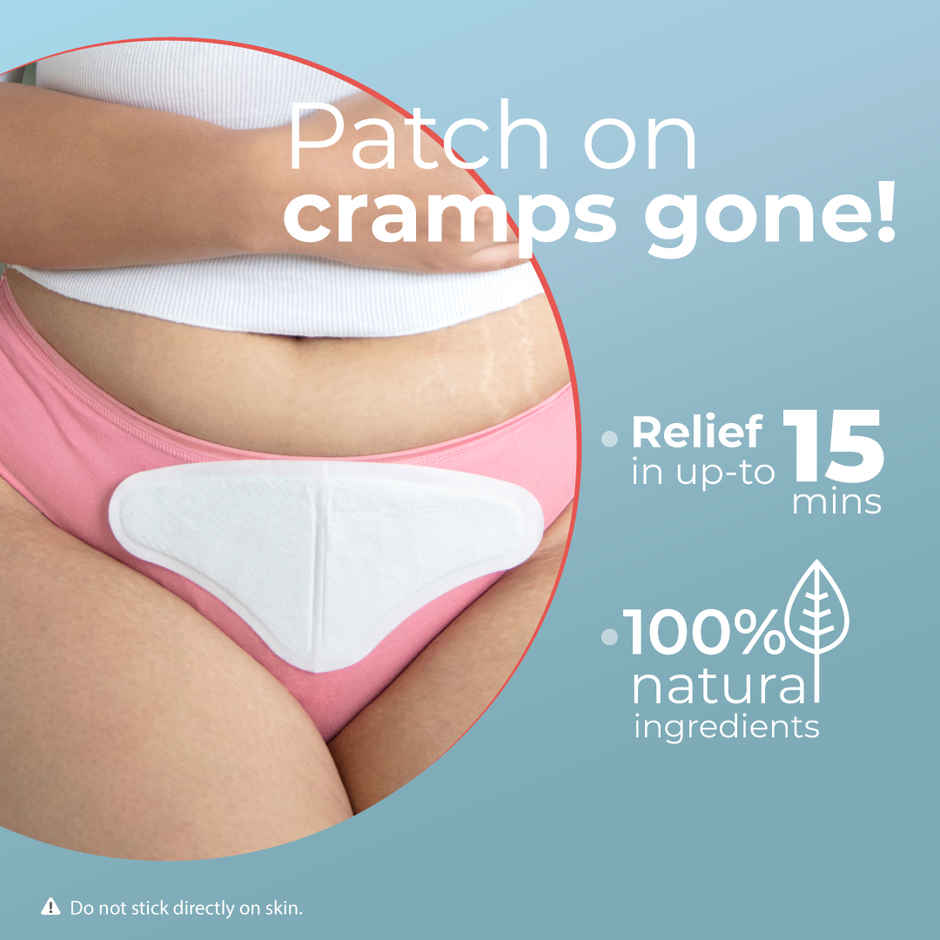 Nua Complete Comfort Sanitary Pads For Heavy Flow| 30 Xl+ (30pc) & Nua Cramp Comfort Heat Patches For Period Pain (3pc) Combo