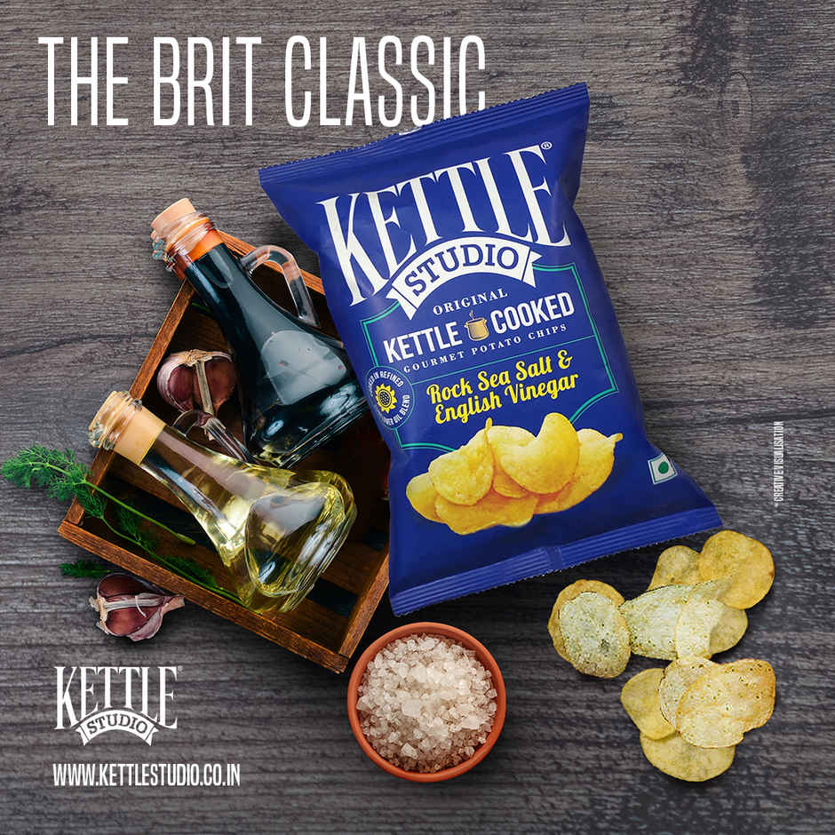 Kettle Studio Rock Sea Salt & English Vinegar Potato Chips