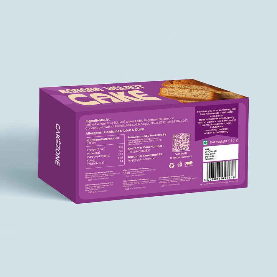 CakeZone Banana Walnut Cake Combo