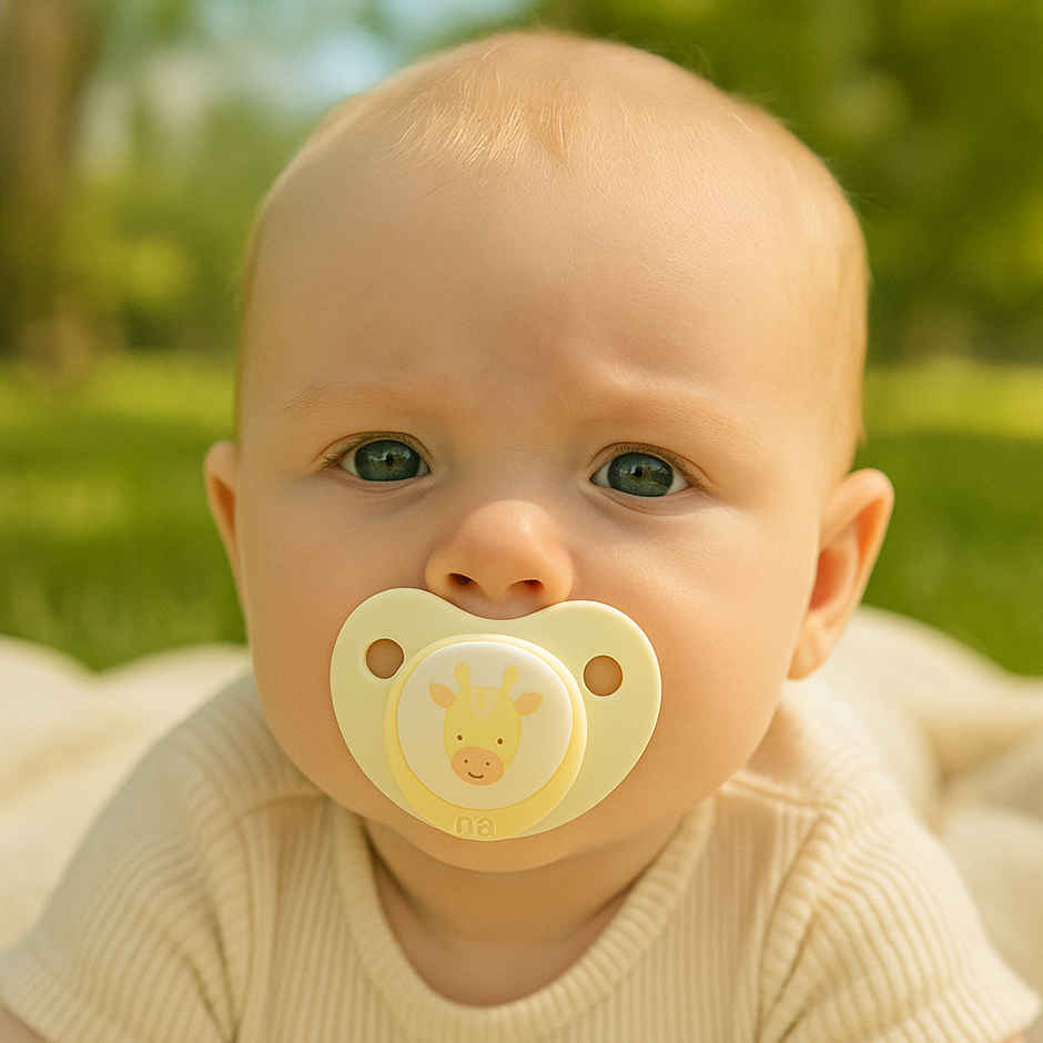 Mothercare Giraffe/Elephant Soothers Yellow Pack Of 2 0-6 Months