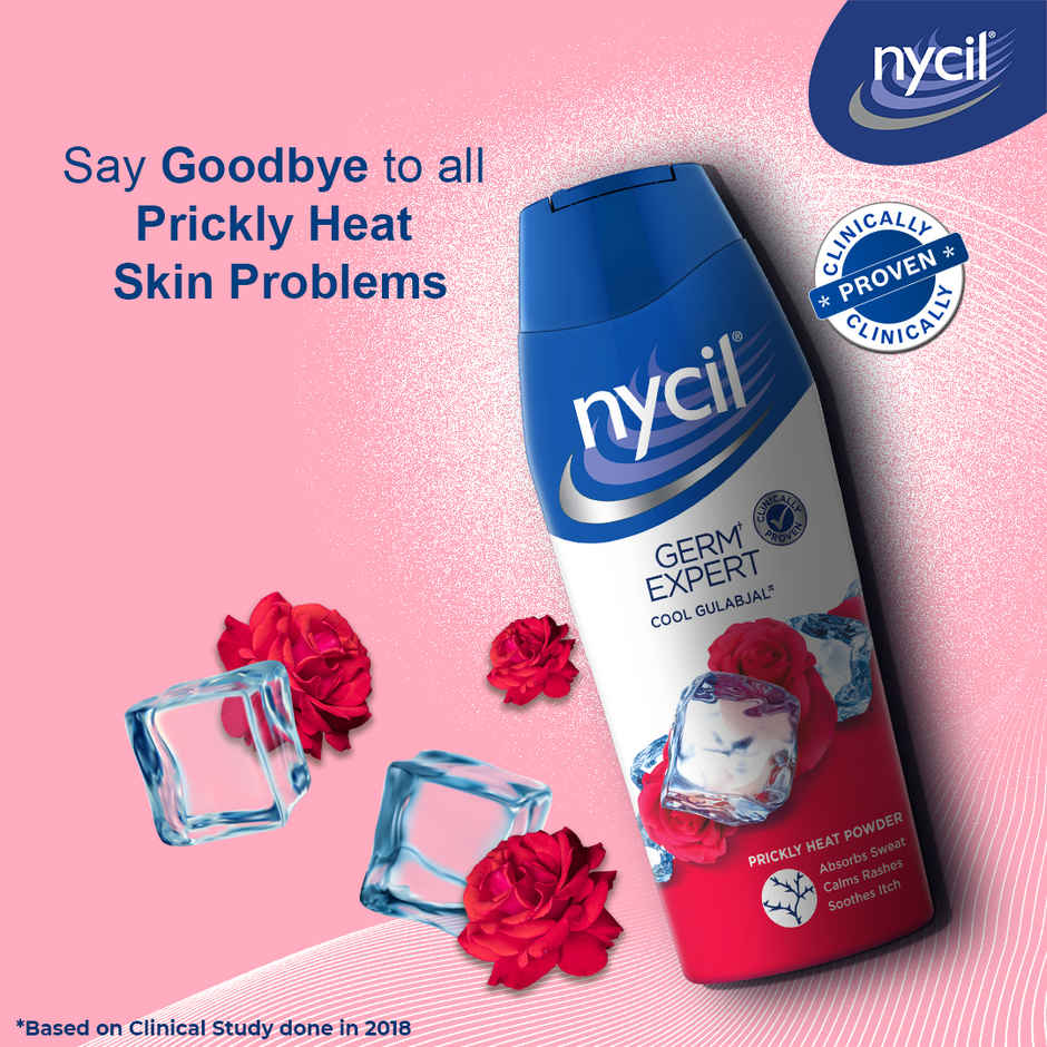 Nycil Germ Expert Prickly Heat Powder | Cool Gulabjal