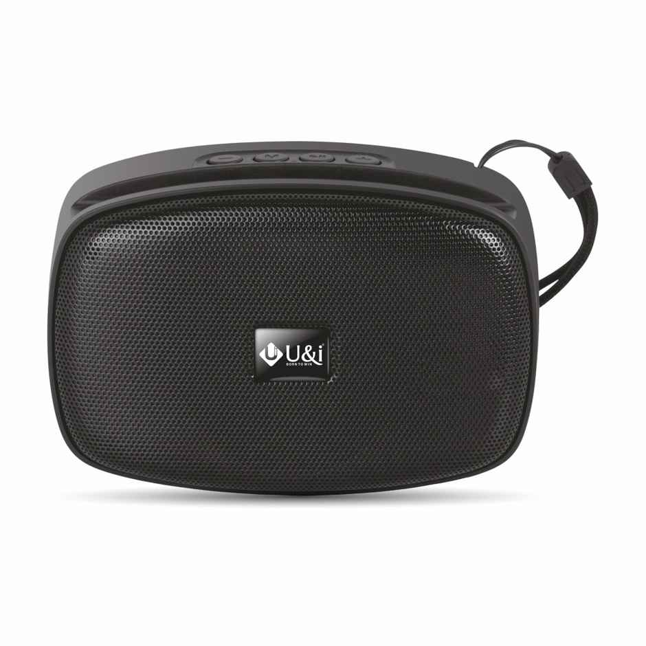 U&i Stone 8W Bluetooth Speaker | FM | MP4 | USB | SD Playback | 6H | Black