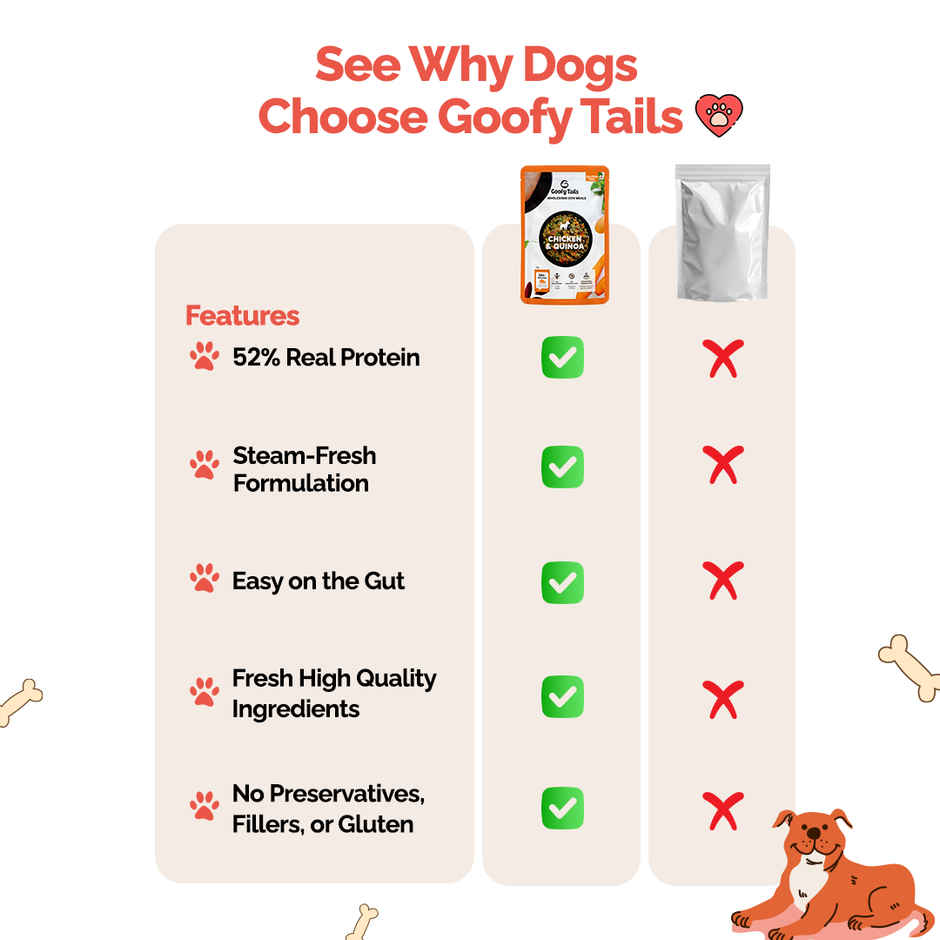 Goofy Tails Chicken & Quinoa Fresh Dog Food | Gluten Free |  Wet Dog and Puppy Food