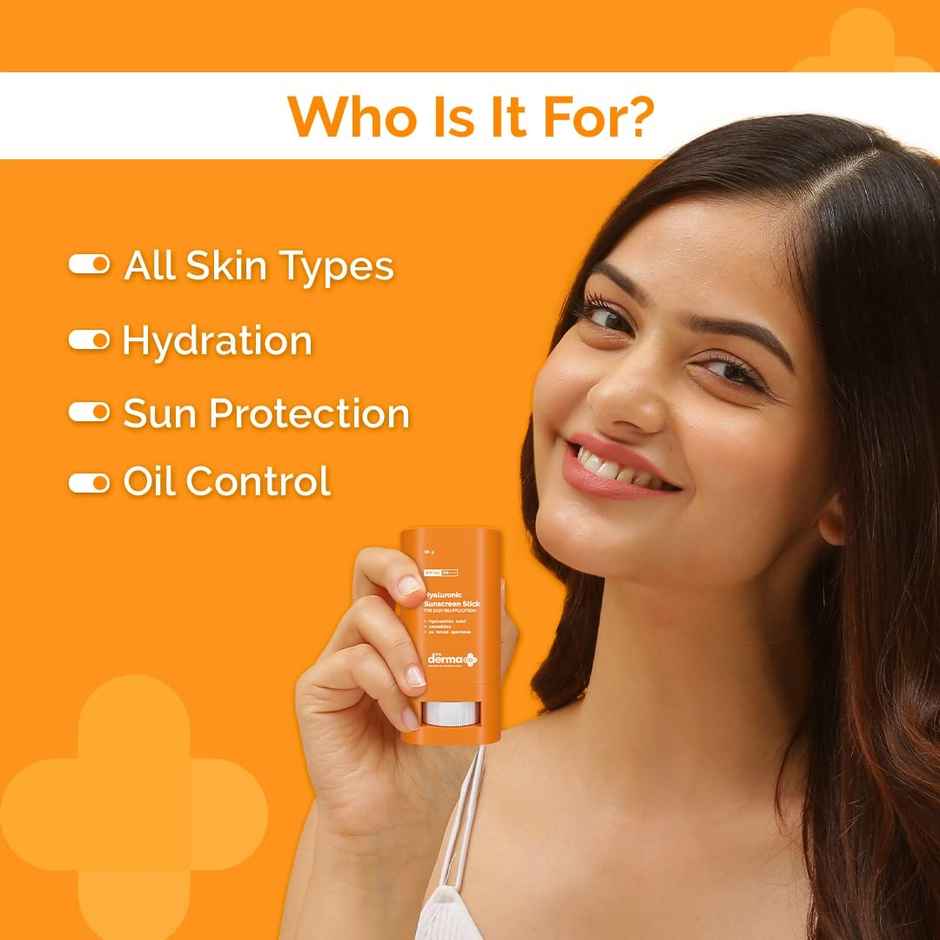 The Derma Co Hyaluronic Sunscreen Stick For All Skin Types With SPF 60 & Pa++++