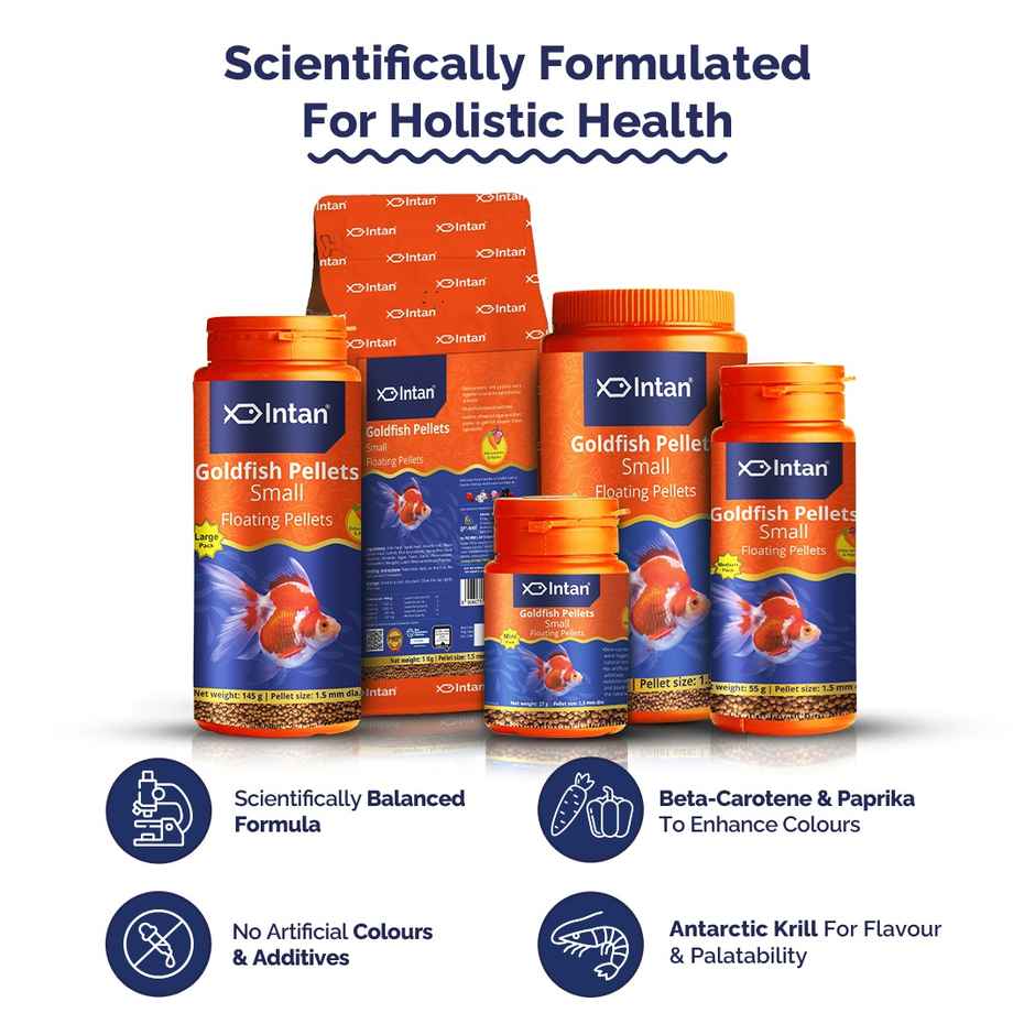 Intan Goldfish Pellets - Fish FOOD for all Goldfish - Ryukin | Red Cap | Ranchu | Lionhead