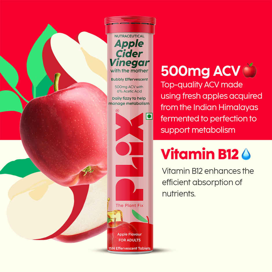 Plix The Plant Fix Apple Cider Vinegar | Multi-flavour (Pack of 4)