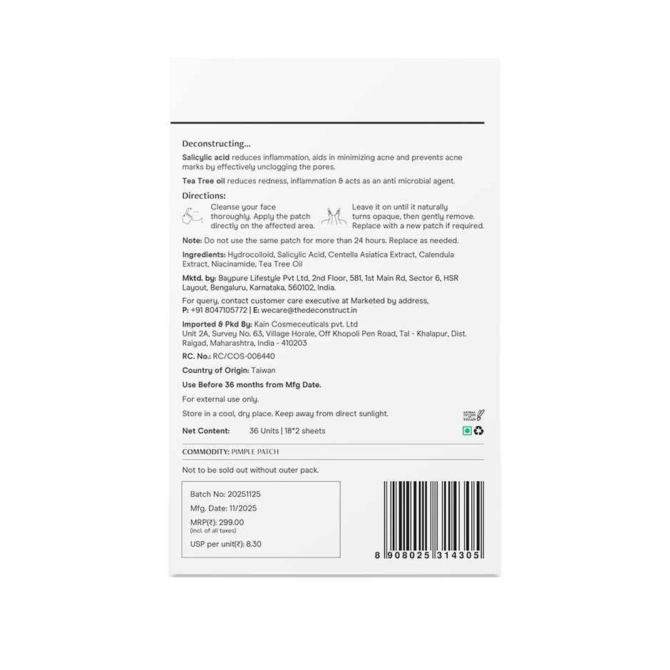 Deconstruct Hydrocolloid Pimple patch with 0.5% Salicyclic Acid