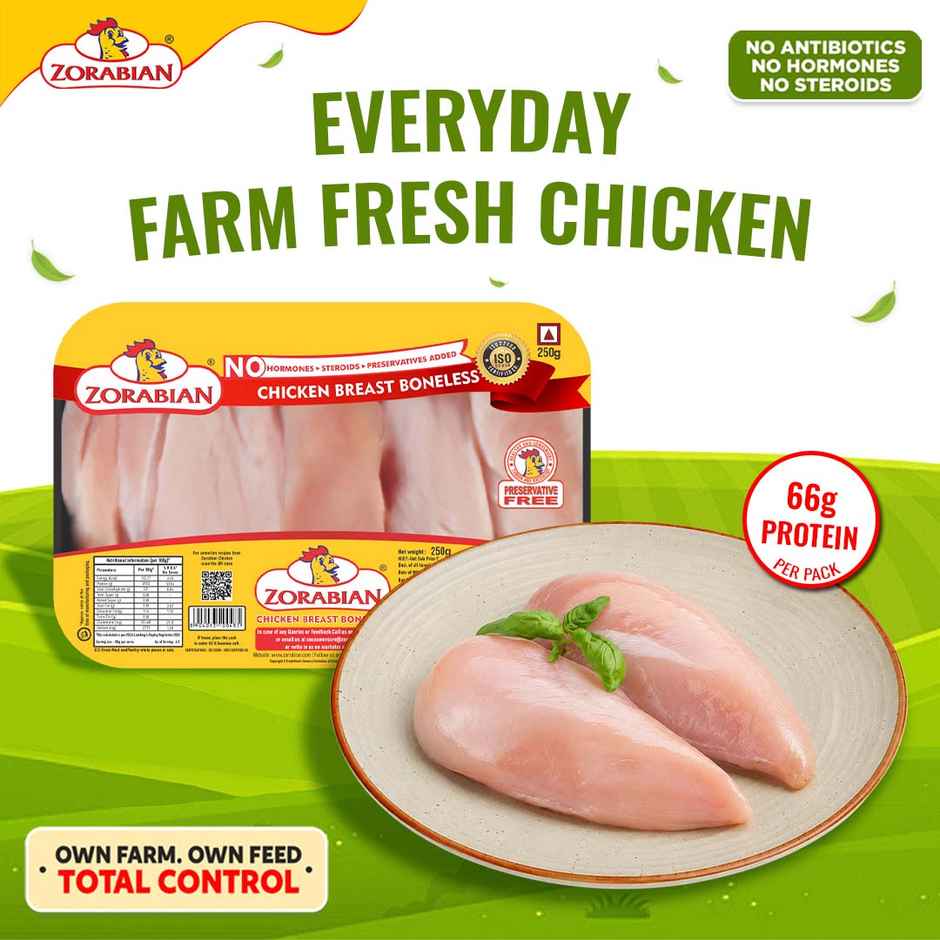 Zorabian Chicken Breast Boneless | High Protein | Preservative-Free | Hormone-Free