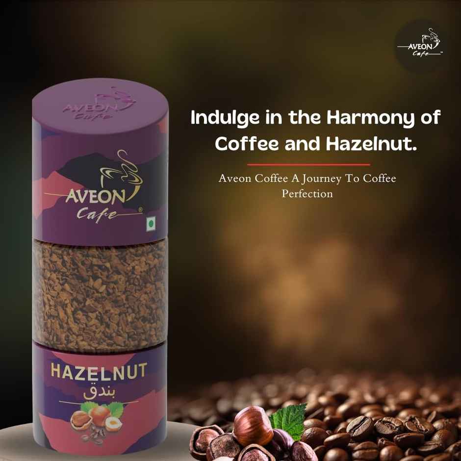 Aveon Hazelnut Medium Roast Organic Instant Coffee