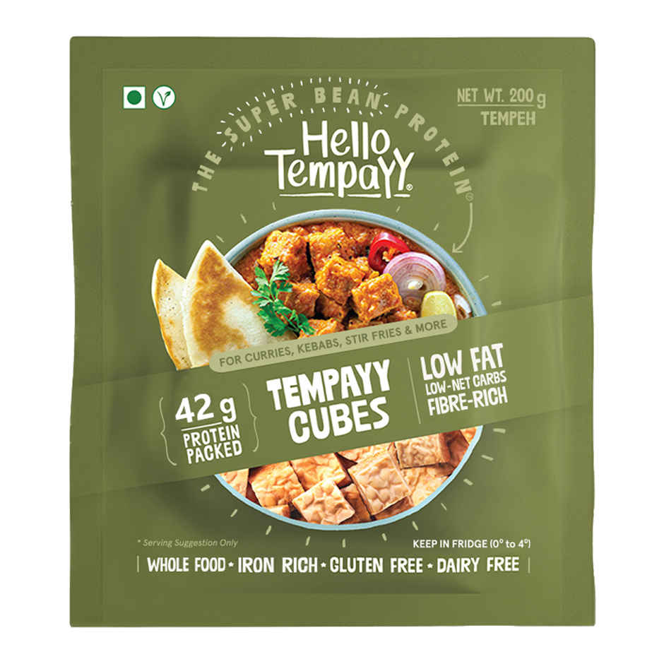 Hello Tempayy 38g Protein Tempeh Cubes - Low Fat & High Fibre Combo